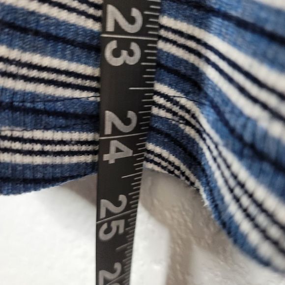 Sostanza contemporary apparel vintage girls ribbed stripped lettuce hem - Picture 9 of 9